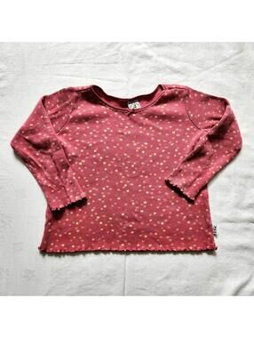 Vintage Girls Sprockets Pink Floral Thermal Long Sleeve Shirt 4T